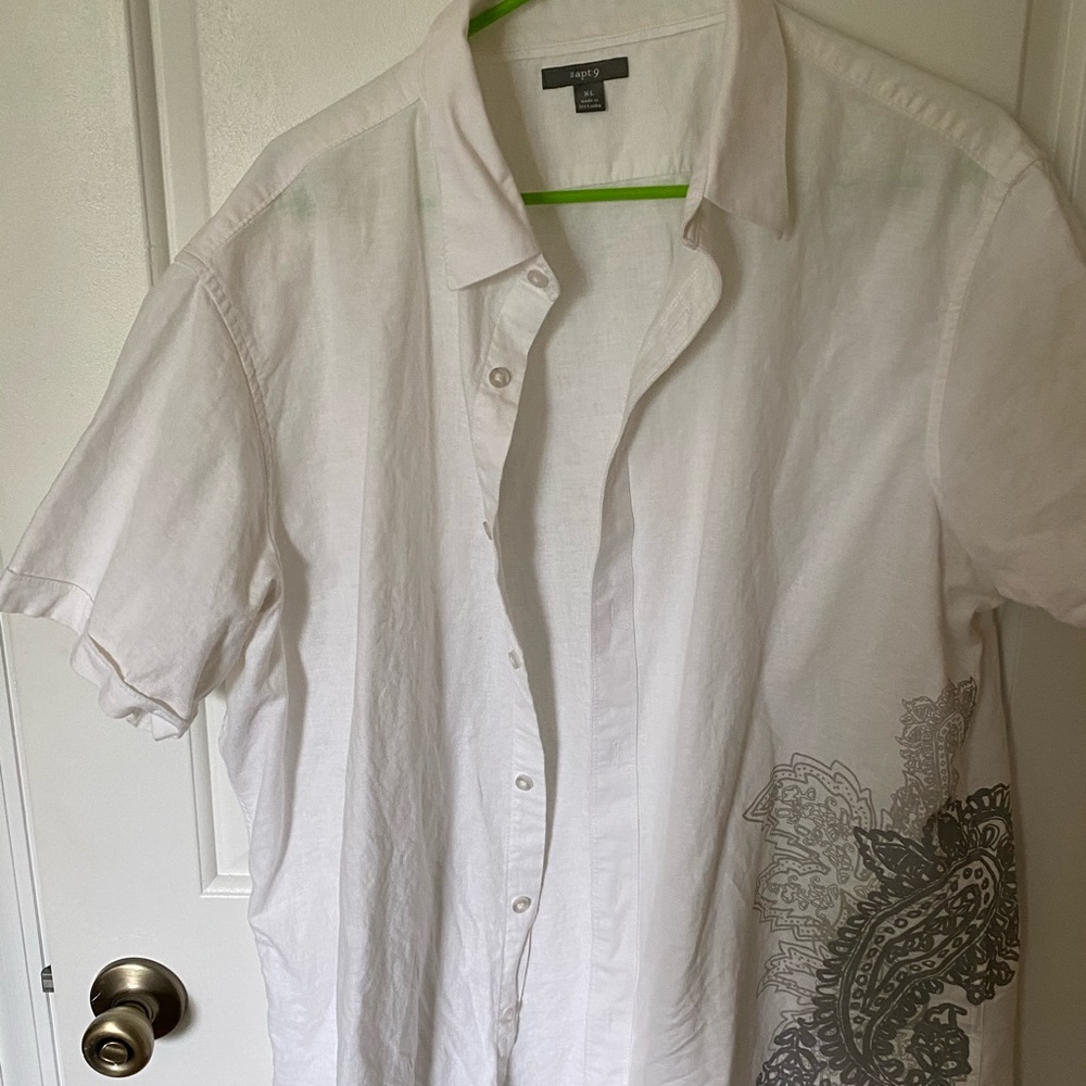Short sleeve linen shirt